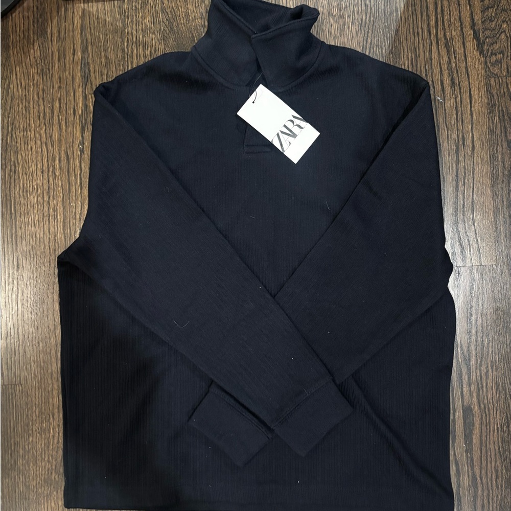 Zara Black Turtleneck Shirt for a Chic Look